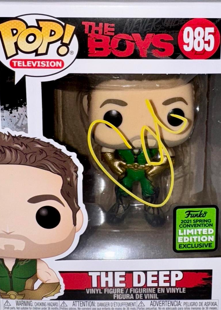 Chace Crawford Signed Limited Edition Funko Pop #985 "The Deep" (The Boys) - Beckett COA